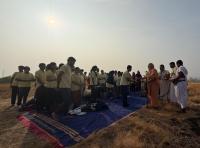 New Year sunrise at Kembre Hill with H.H. Swamiji - Kara Seva Shivir - SCM Shirali - 2025 - Day 5 (1 Jan 2026)